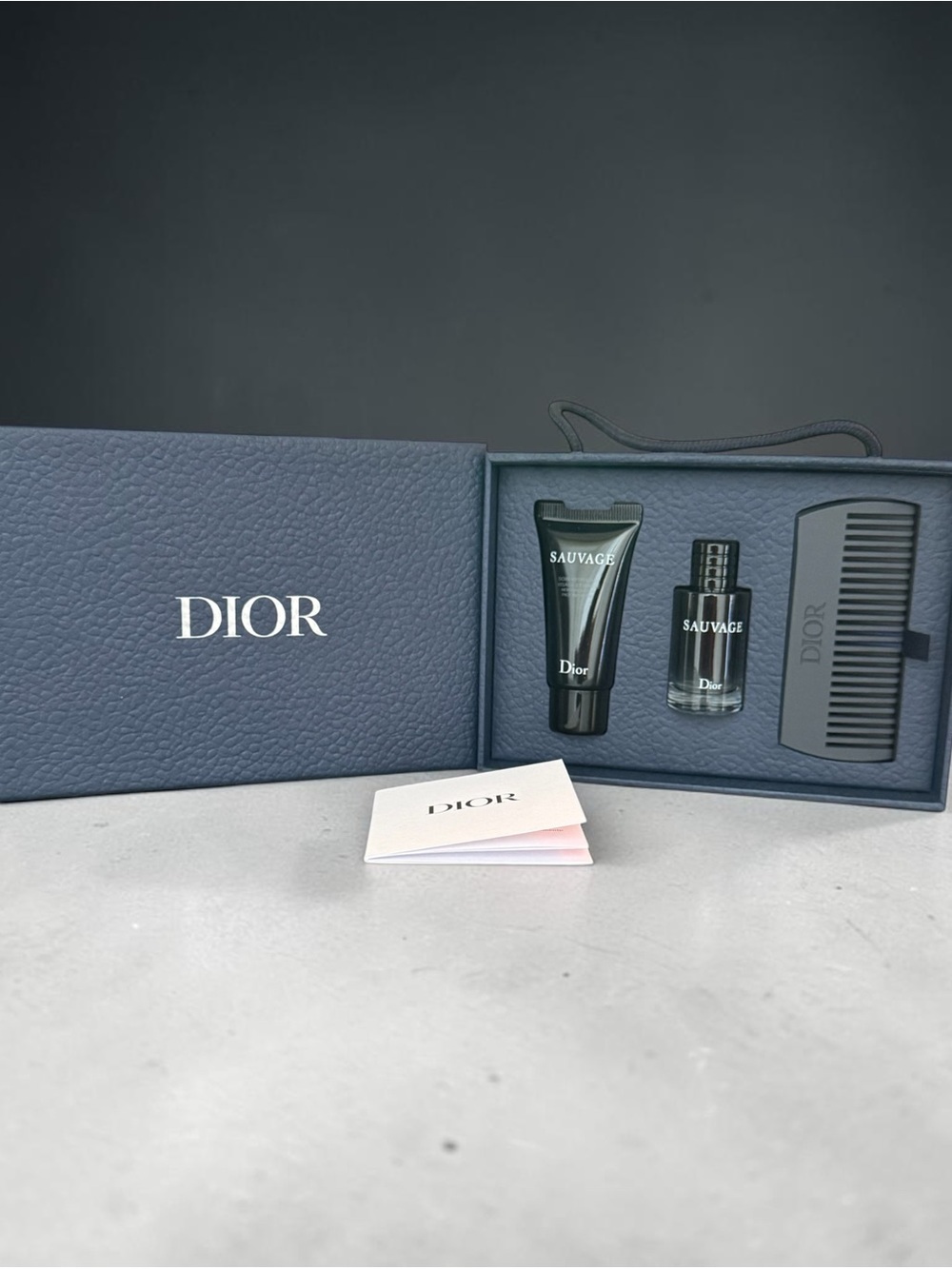 Dior Men Grooming Set in Deep Blue with Black Accents